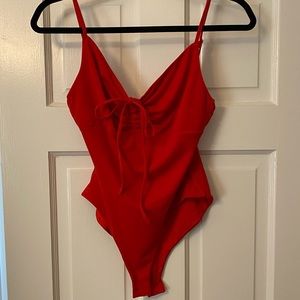 Tiger Mist: Red Bodysuit